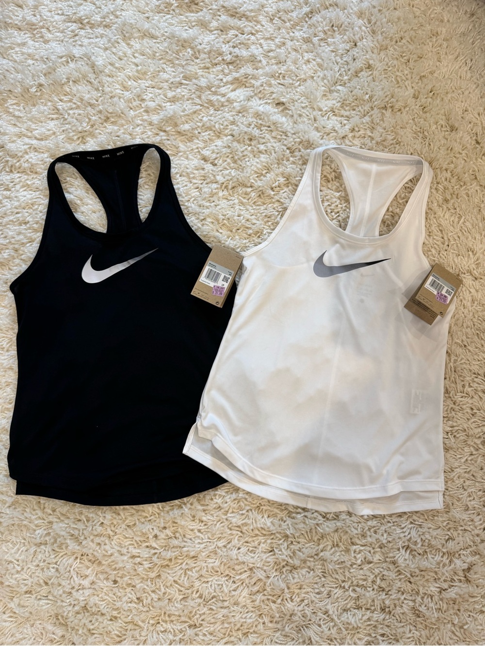 Nike Women’s Racerback Tank Tops - Black & White